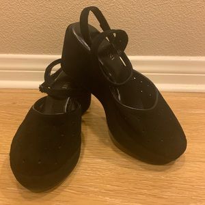 Cordani suede platform wedges